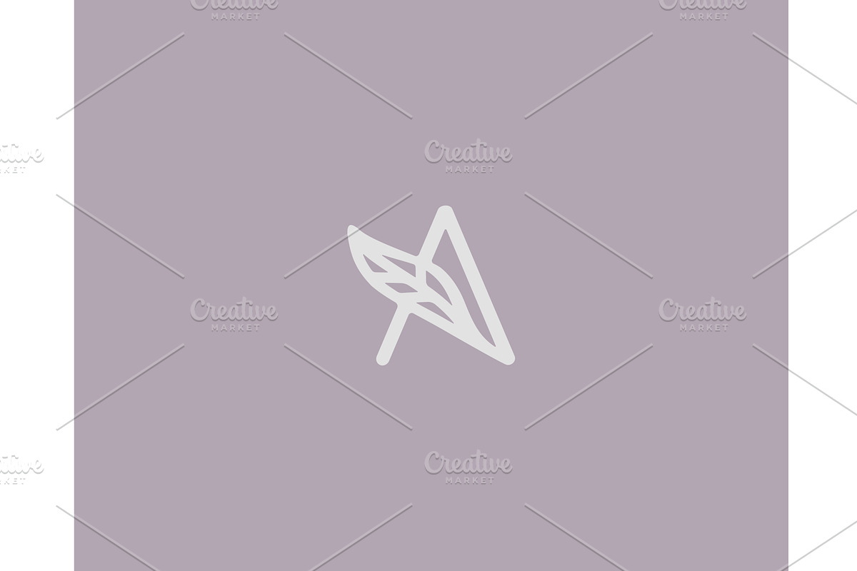 Letter A with leaf or feather logo, an Illustration by Bureau