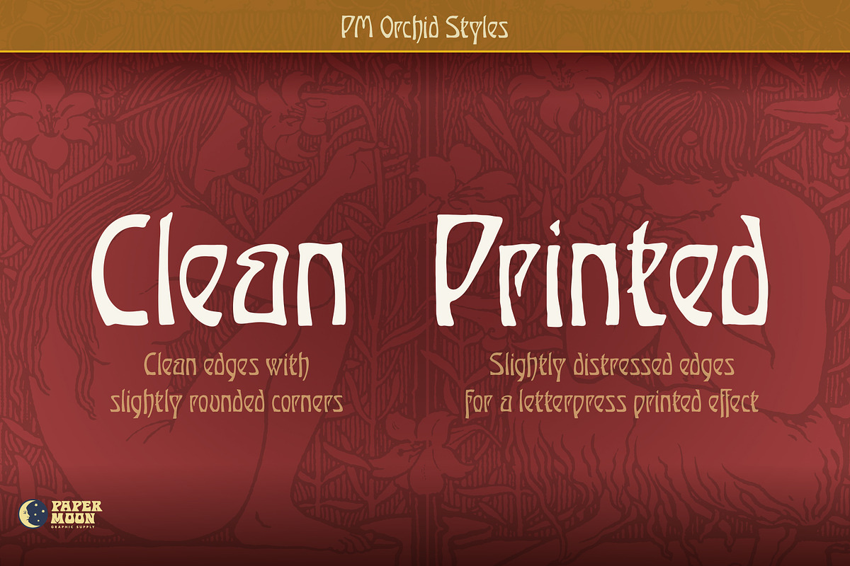 Orchid - Vintage Art Nouveau Font, a Font by Paper Moon Graphic Supply (Photo 3 of 11)