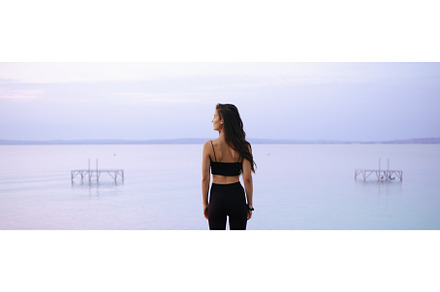 Rear view of young beautiful, a Person Photo by HalfPoint