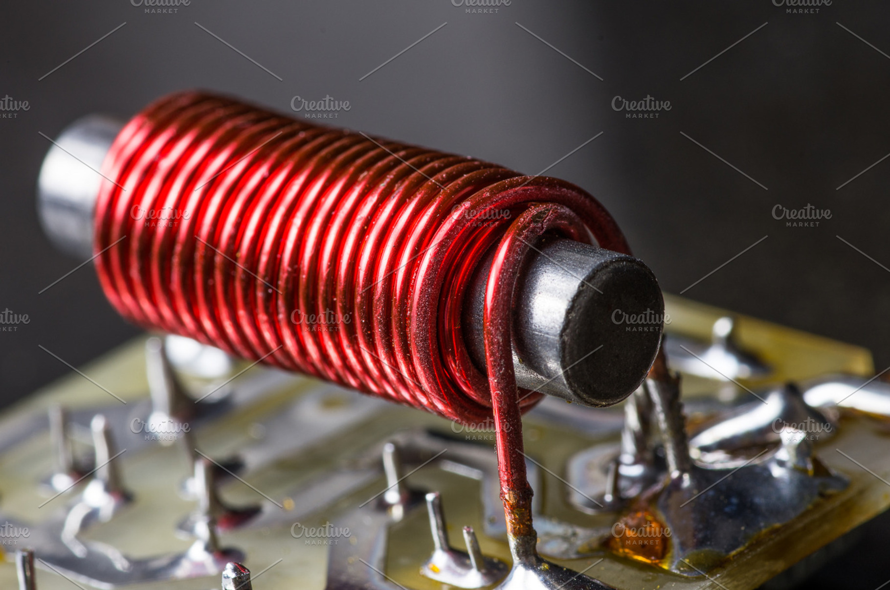 Electrical Coil With Iron Core Containing Coil Magnet And Electromagnet