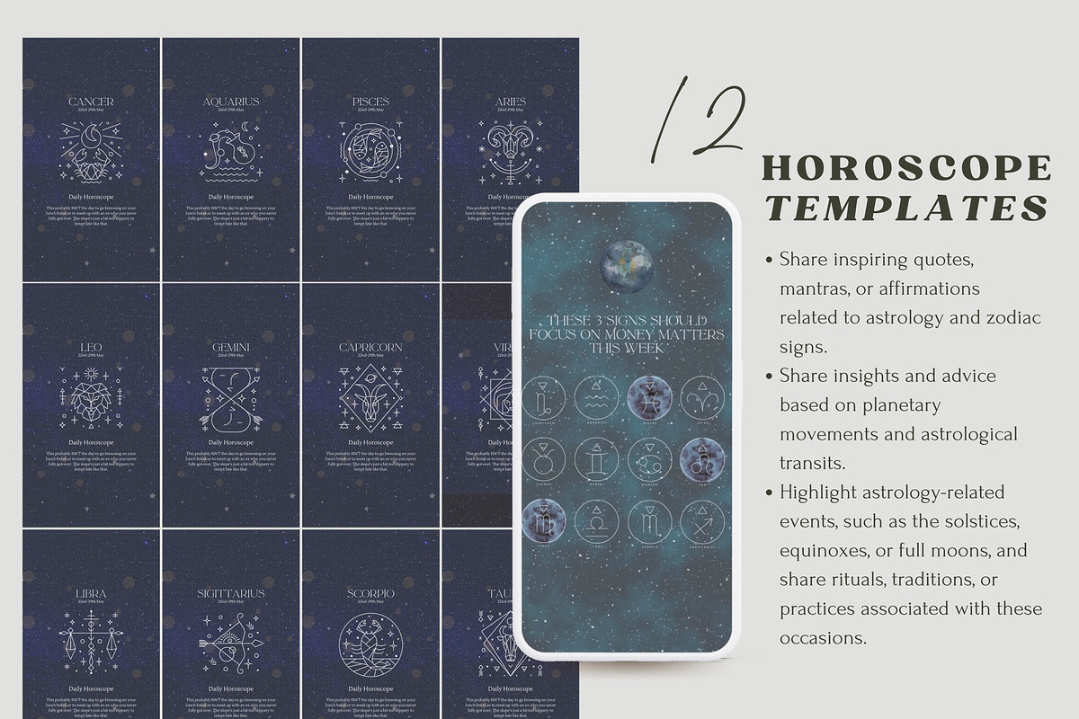Astrology Instagram Story Templates, a Social Media Template by Story Native (Photo 9 of 10)
