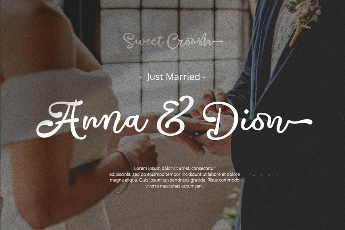 Sweet Croosh Script Font, a Script Font by Grontype (Photo 6 of 9)