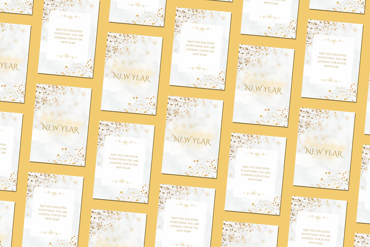 New Year GREETING CARD CANVA TEMPLAT, a Card Template by The Little Lily Studio (Photo 4 of 5)