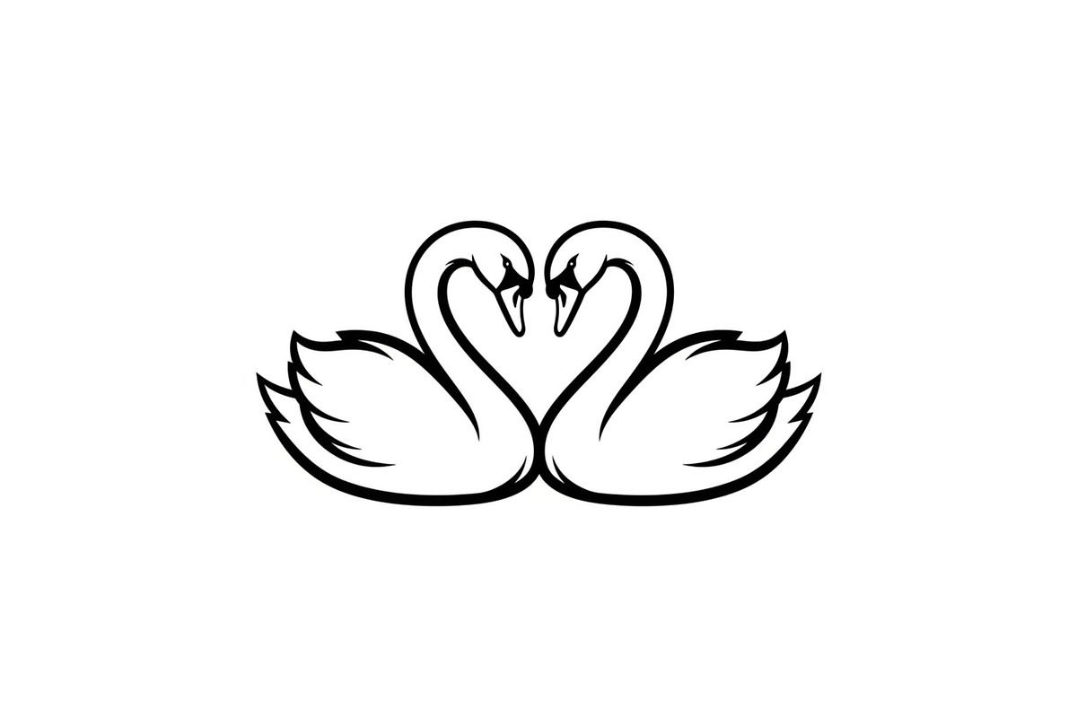 Swan Love Silhouette SVG Bundle, an Illustration by Designs_River (Photo 29 of 31)