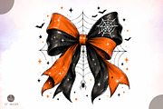 Halloween Coquette Bow PNG, a Seasonal Illustration by Libby Wishes (Thumbnail 1 of 3)