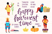 Happy Harvest Vector Illustrations, a Food Illustration by sceptical cactus (Thumbnail 1 of 12)