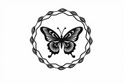 Rose Butterfly Wreath Silhouette —, an Illustration by Amazin_art (Thumbnail 23 of 25)