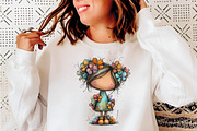 Whimsical spring fairy clipart, an Illustration by SinaCreation (Thumbnail 7 of 11)