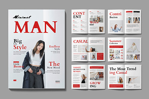 Minimal Magazine Template, a Magazine Template by MightyDesign