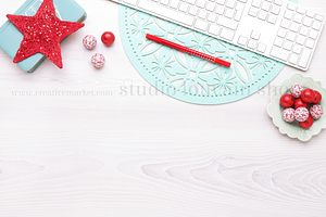Christmas Desktop - bright mockup