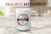 11 oz & 15 oz Mug Mockups (PNGs), a Cups & Container Mockup by Ultimate Mockups (Thumbnail 6 of 7)