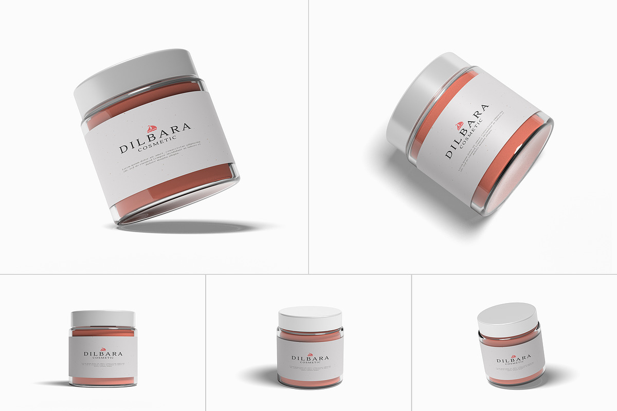 Cosmetic Jar Mockup, a Packaging Mockup by suciamairastd (Photo 1 of 6)