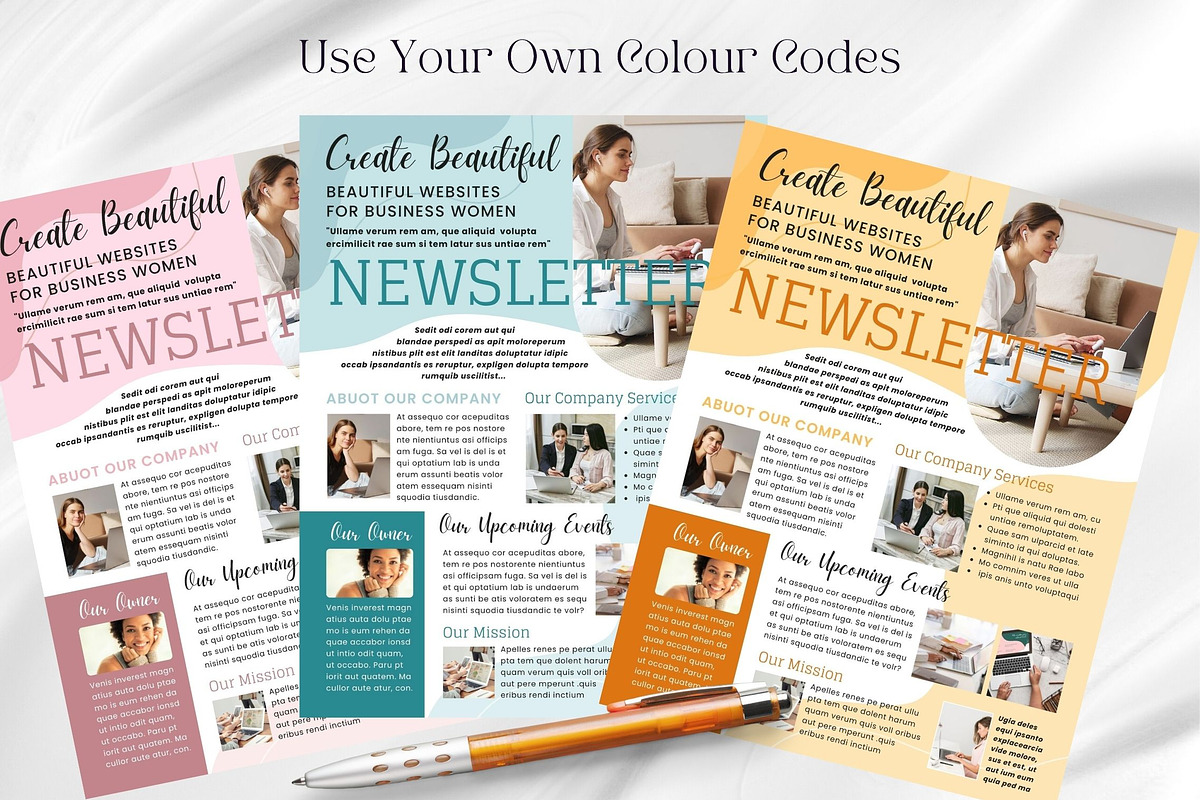Businesswoman Canva Newsletter, an Email Template by PixelCraft (Photo 5 of 15)