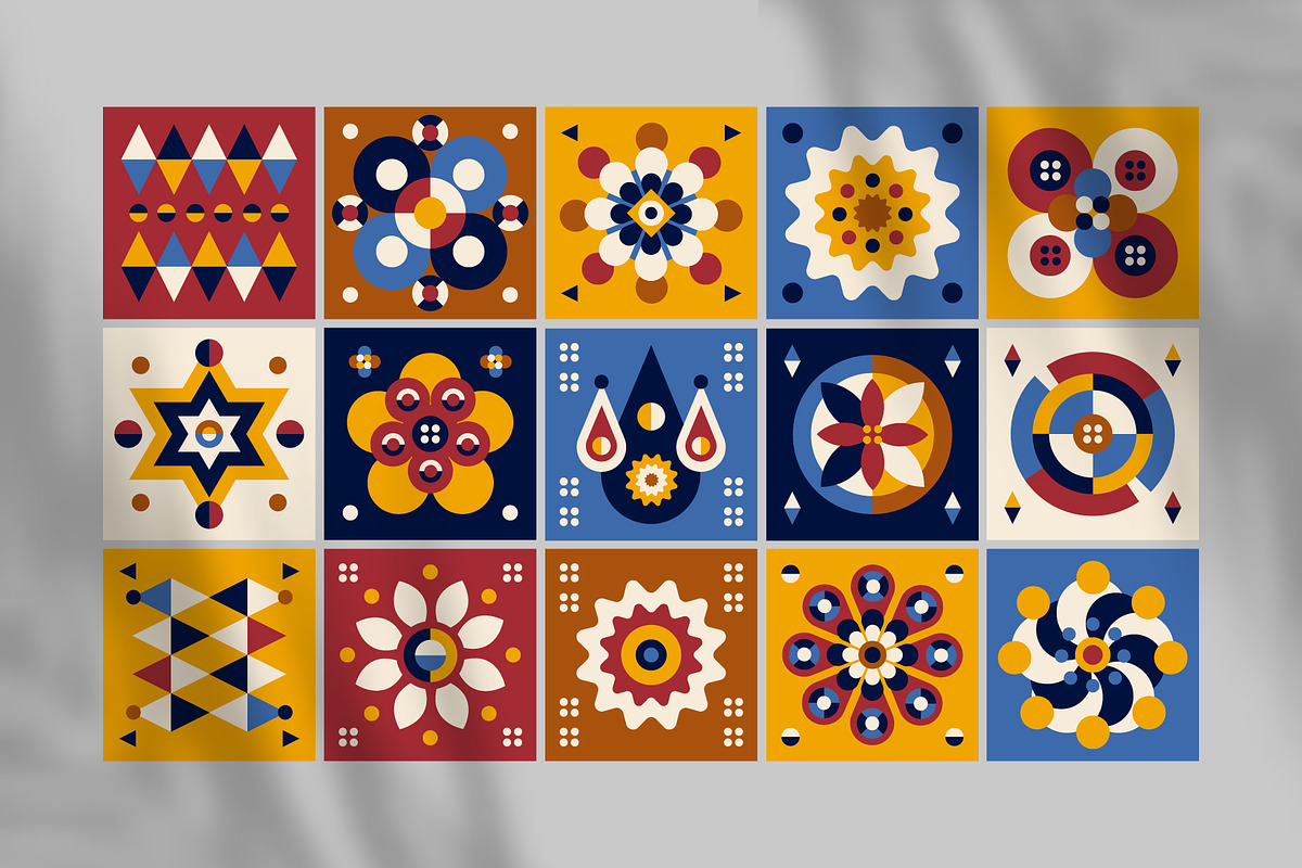Geometric & Abstract Tile Pattern, a Pattern Graphic by ArinStudio (Photo 2 of 8)