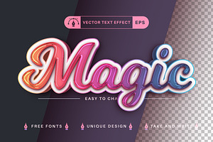 Magic Unicorn - Editable Text Effect