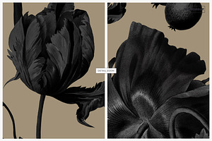 Dark Bloom Elegant Floral Pattern