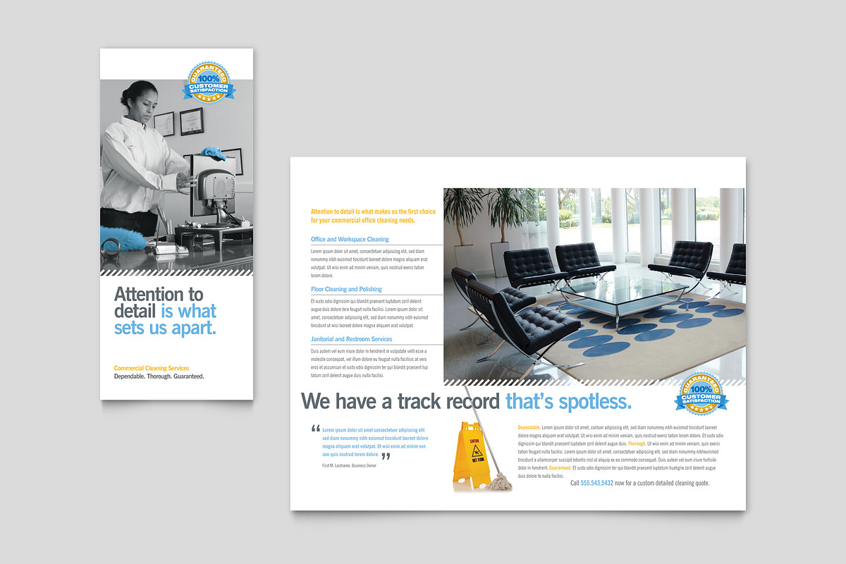 Commercial Cleaning Brochure, a Brochure Template by StockLayouts (Photo 4 of 4)