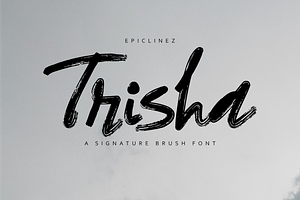Trisha | Brush Signature Font