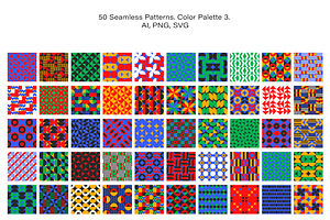 Seamless Geometric Patterns Set