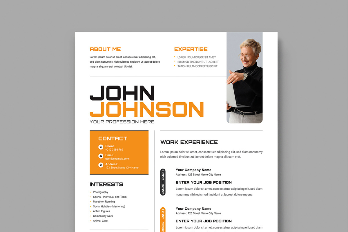 Resume Template, a Resume Template by MightyDesign (Photo 2 of 8)