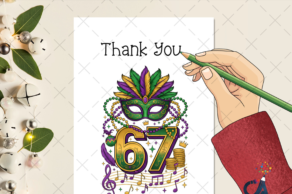 Valentine Mardi Gras PNG, an Illustration by Creative Art (Photo 4 of 6)