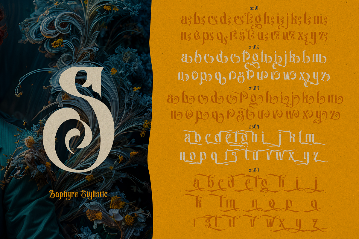 Zaphyre Antique Font, a Blackletter Font by TypeClassHeroes (Photo 8 of 10)