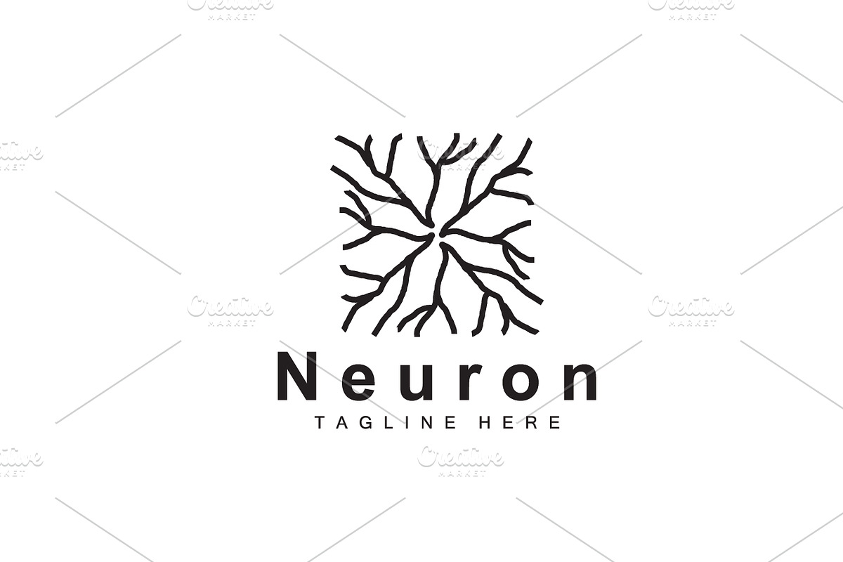 Neuron logo simple design network, a Branding & Logo Template by Maylianaw28