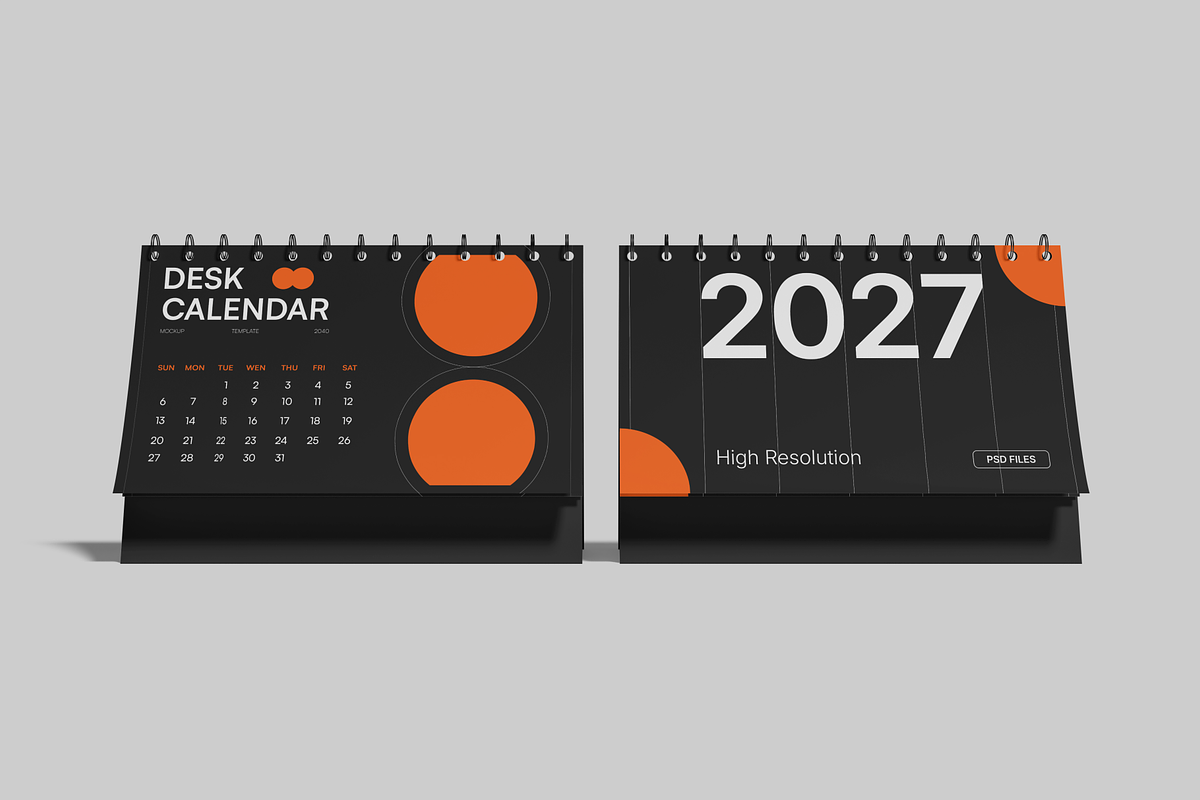 Desk Calendar Mockup, an Advertising Mockup by Cekal_std (Photo 2 of 4)