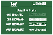 One Thousand font, a Font by weknow (Thumbnail 7 of 9)
