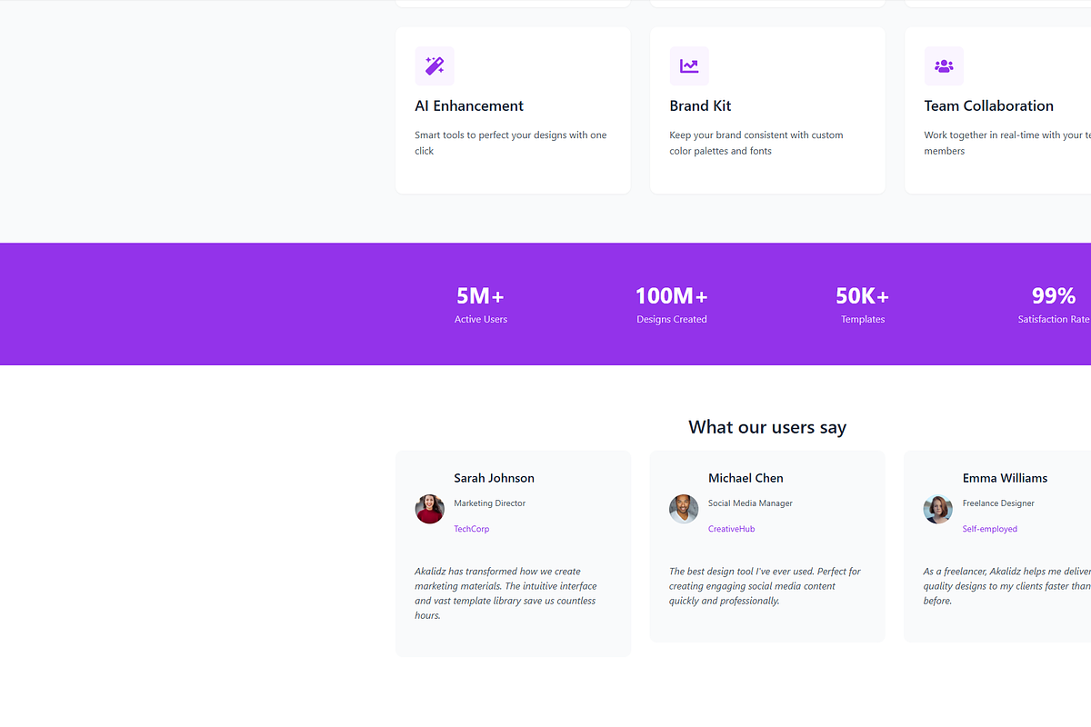 Canva Inspired Landing Page, a React Template by Dz Akali (Photo 2 of 4)