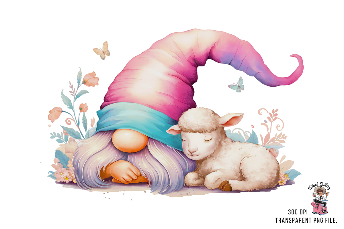 Easter Gnome Clipart PNG Bundle, an Illustration by Clipart Bloom (Photo 8 of 18)