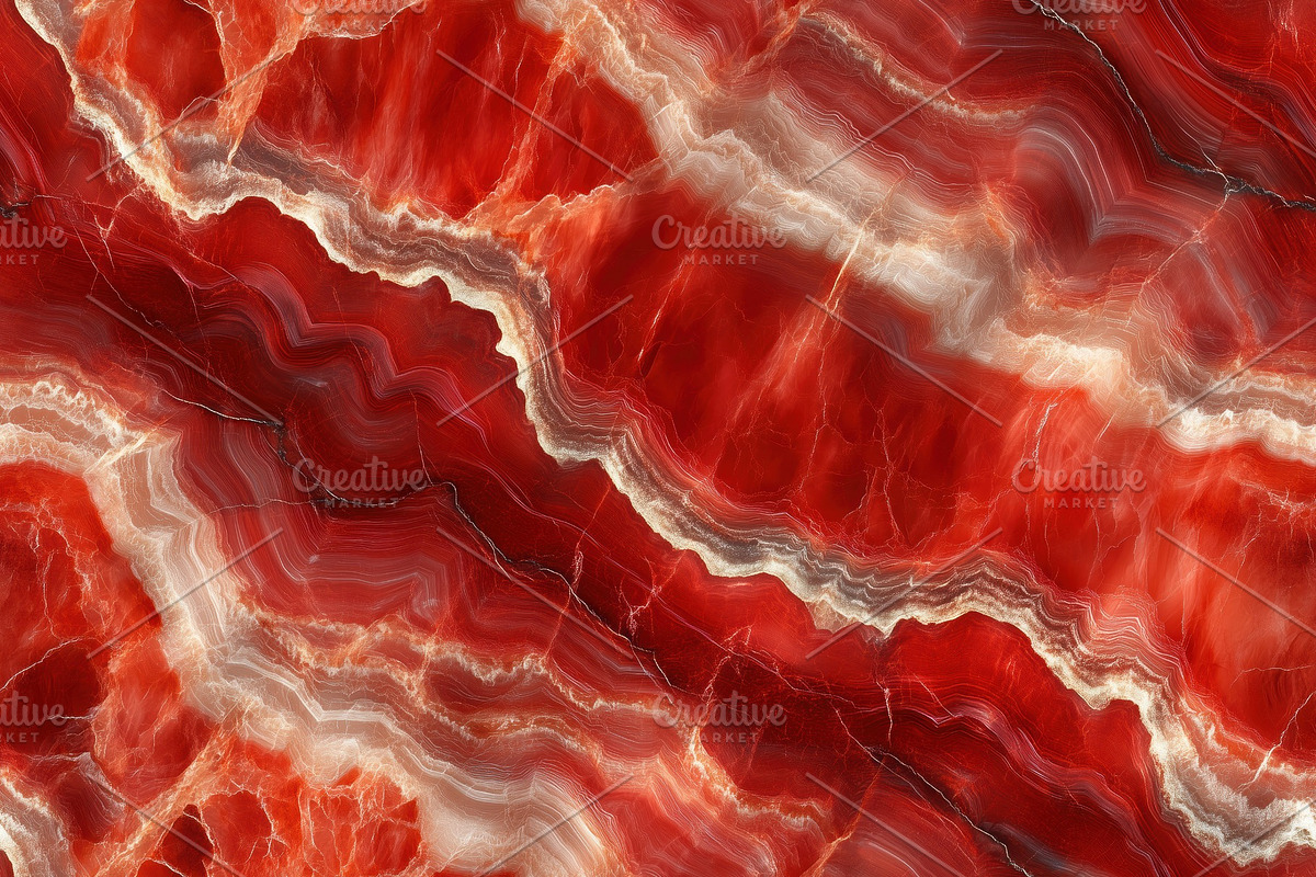 Seamless Red Silk Jade marble texture with flowing patterns and waves ...