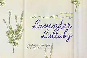 Handwritten Font Lavender Lullaby