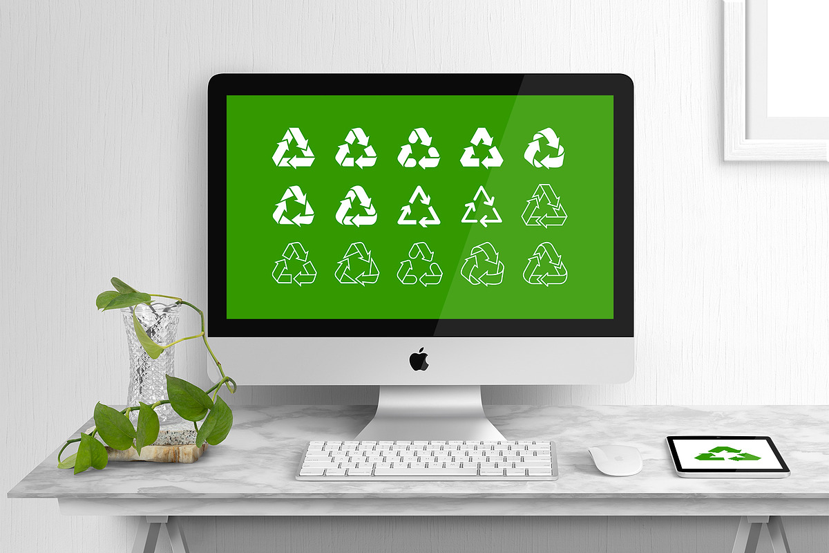 Recycle Symbol. Eco Sign Triangle., a Solid Icon by Plaid4You (Photo 5 of 7)