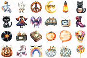Groovy Halloween Clipart, an Illustration by DreamPrint404 (Thumbnail 2 of 5)