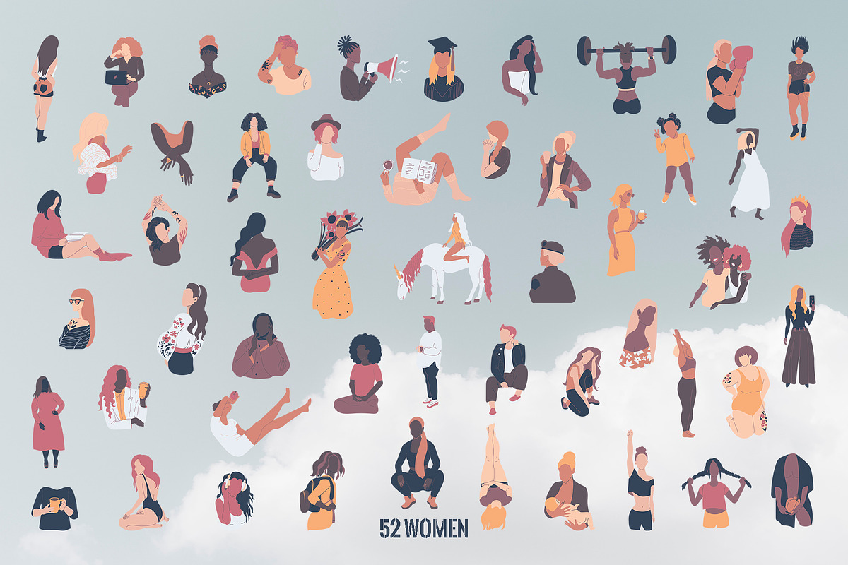 Girl Power Set, a Person Illustration by Kate Galunga Artstore (Photo 2 of 16)