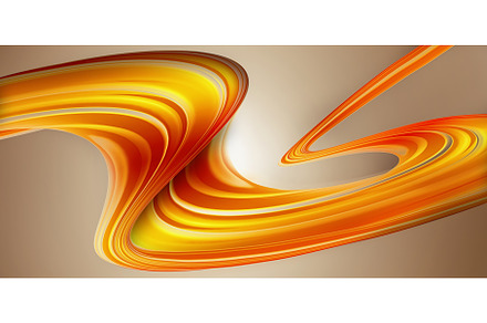 bright orange wave, an Abstract Photo by BazziBa♥