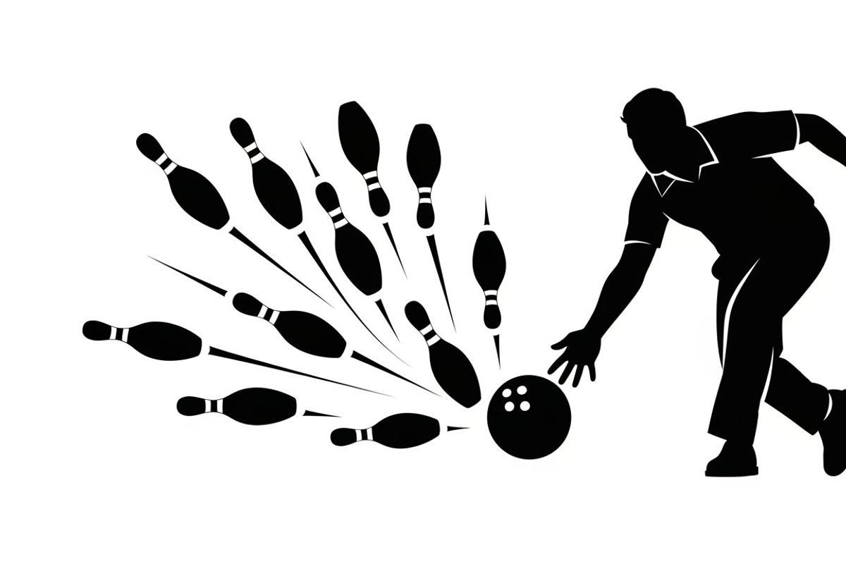 Dynamic bowling player silhouette, an Illustration by Amazin_art (Photo 2 of 31)