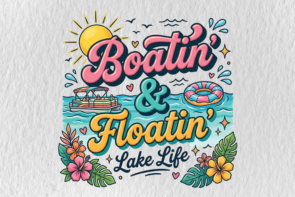 Summer Lake Sublimation Design, a Seasonal Illustration by DreamPrint404 (Photo 1 of 6)