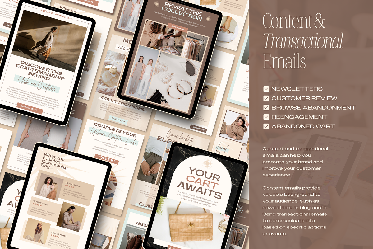 50 Fashion Ecommerce Emails Set, an Email Template by Creatif Foundry (Photo 4 of 9)