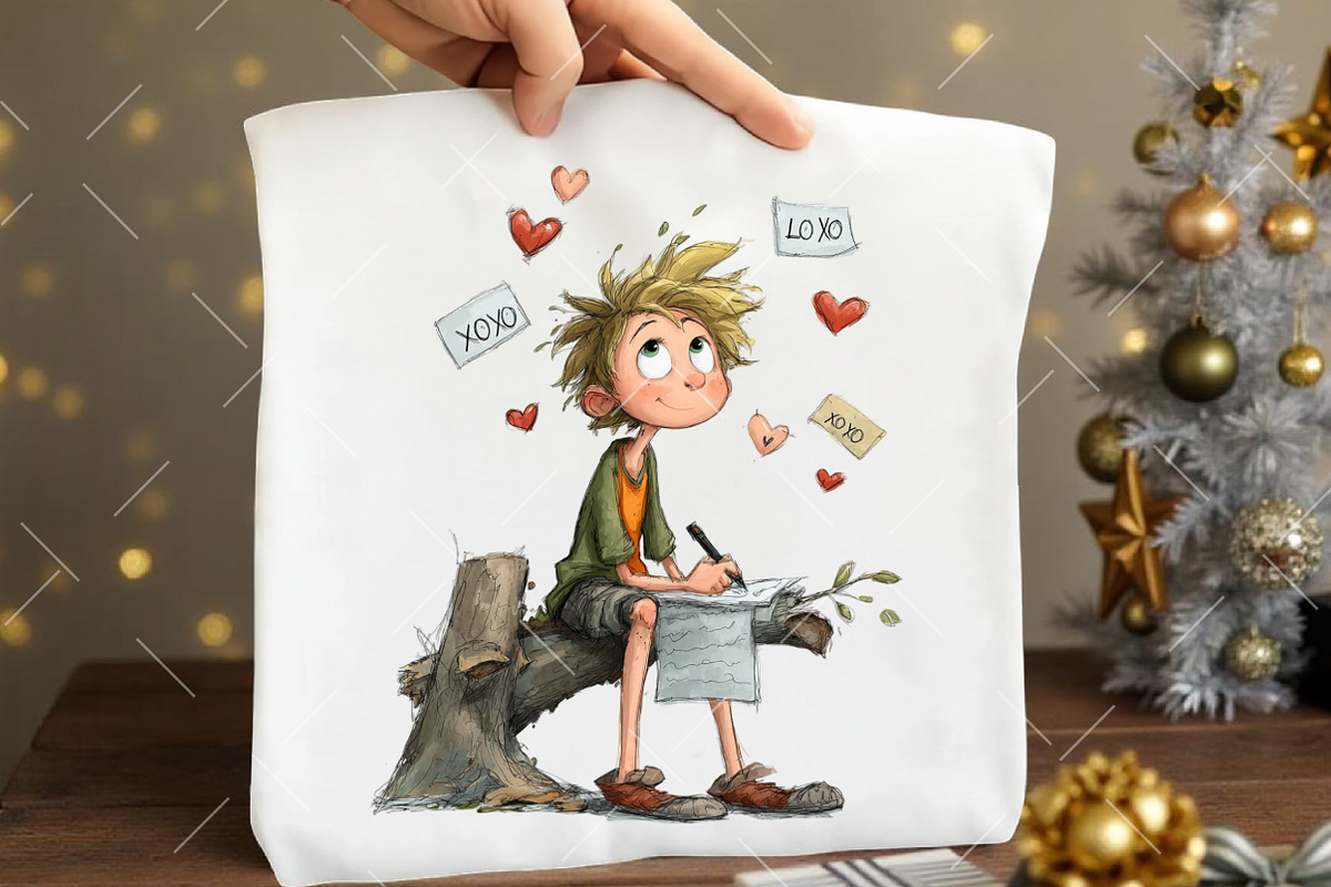 Quirky Valentine Boy Clipart, an Illustration by OK Design (Photo 6 of 6)