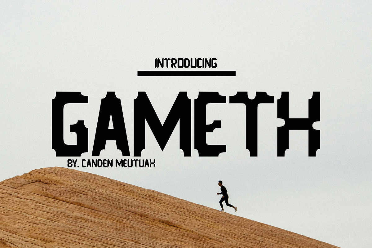 Gameth, a Slab Serif Font by Canden Meutuah (Photo 1 of 6)