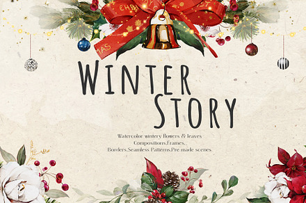 Winter Story - watercolor