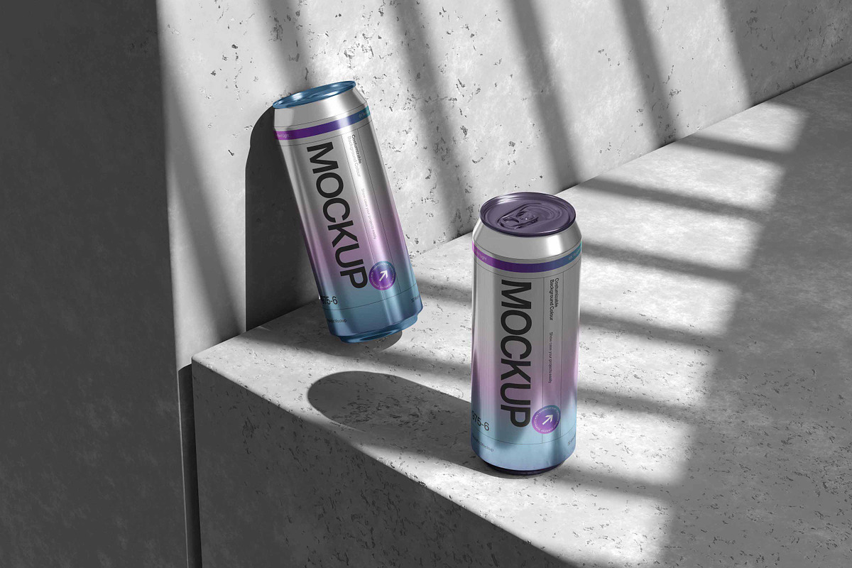 Realistic Aluminum Can Mockup, a Packaging Mockup by East Gallery (Photo 6 of 10)