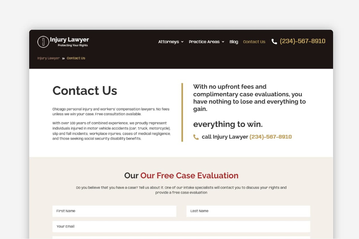 Injury Lawyer WordPress Theme, a WordPress Template by Your Theme Shop (Photo 4 of 9)