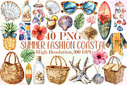 Boho Clipart Summer Fashion Coastal, an Illustration by Sublimation Artist (Thumbnail 1 of 6)