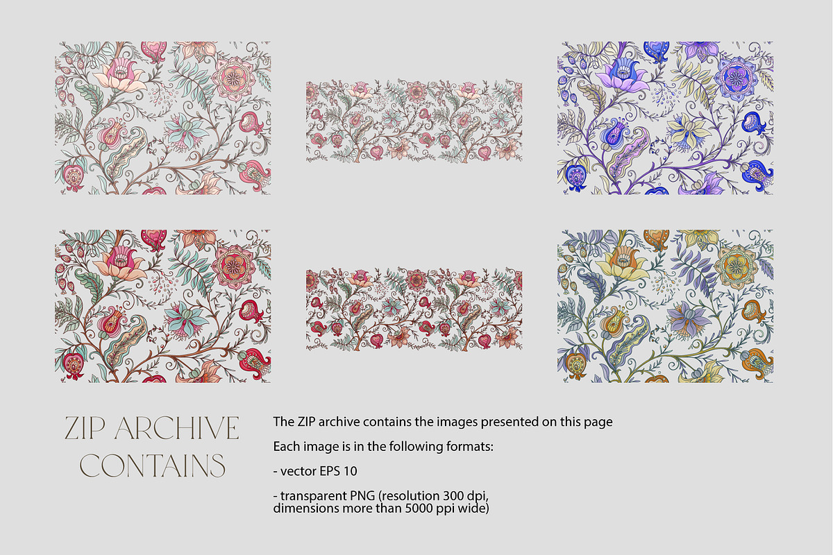 Pomegranate flower seamless patterns, a Pattern Graphic by Elen-Lane (Photo 6 of 6)