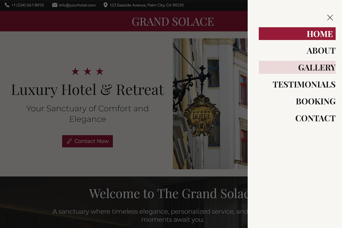 Hotel - Wix Studio Website preview 4