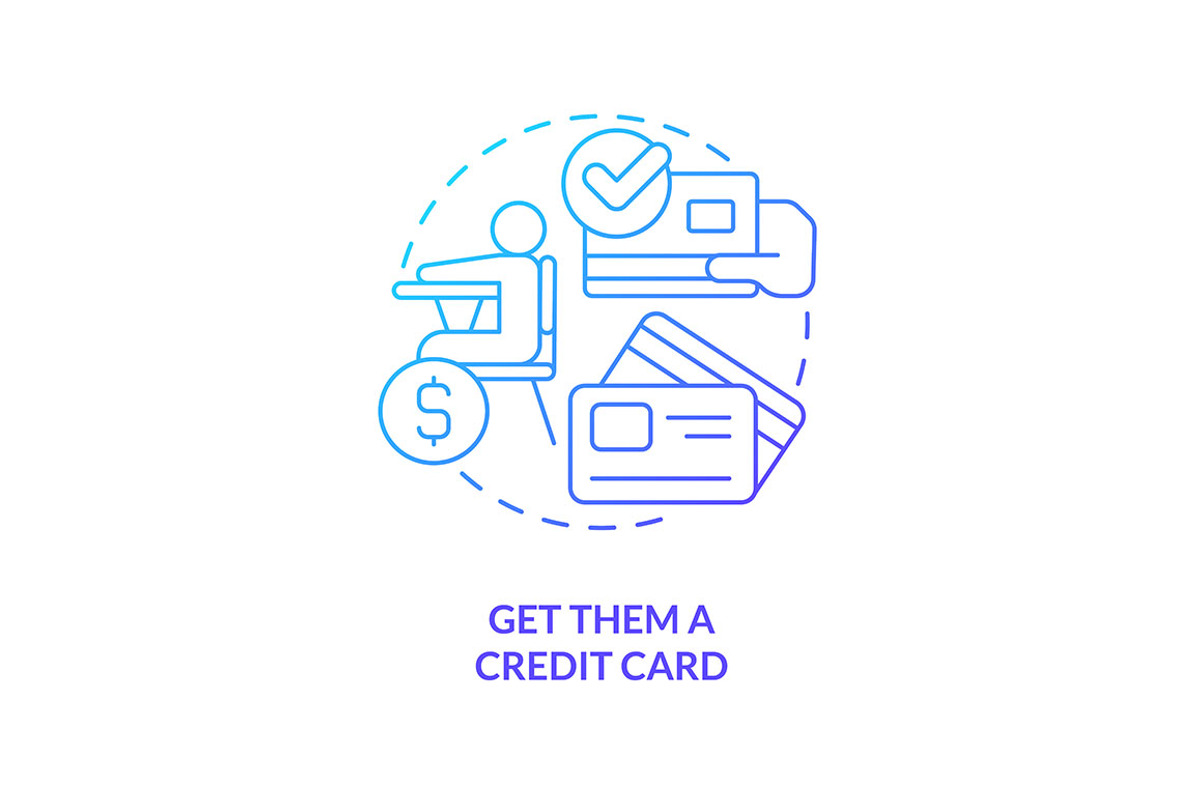 Get them credit card blue gradient, an Icon by IMG Visuals