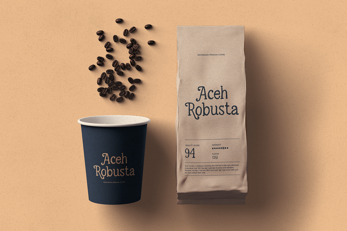 Light Roast | Handdrawn Vintage, a Sans Serif Font by Invasi Studio (Photo 5 of 10)